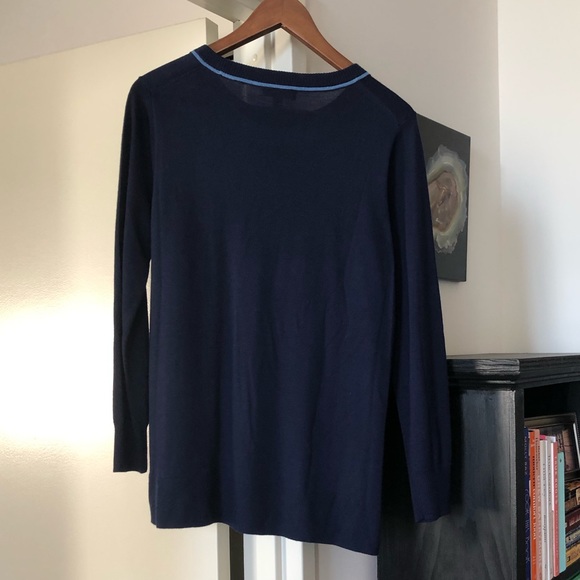 EUC J. Crew Navy Sweater - Picture 2 of 3